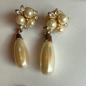 Assorted Pearl Stud and Drop Pierced Earring bundle lot- vintage to new